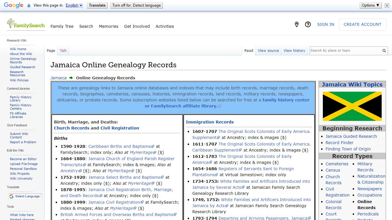 Jamaica Online Genealogy Records • FamilySearch